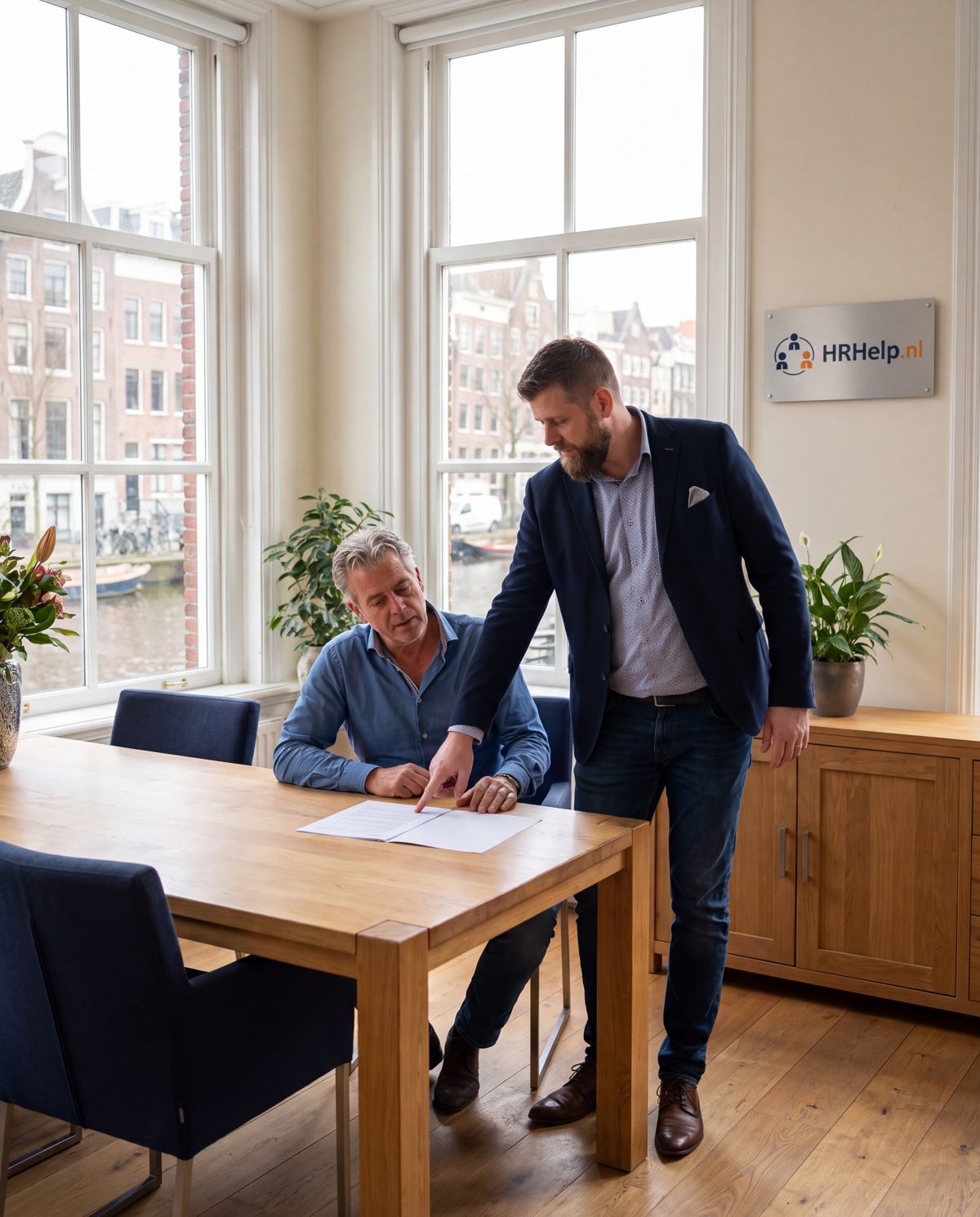Cornelis Leerlooijer of HRhelp in a consultation with a client